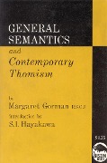 Cover-Bild zum Titel 'General Semantics and Contemporary Thomism' von 'Margaret Gorman'