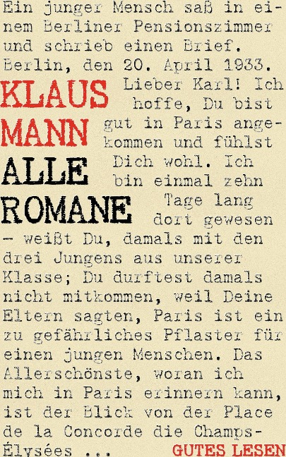 Klaus Mann - Alle Romane - Klaus Mann