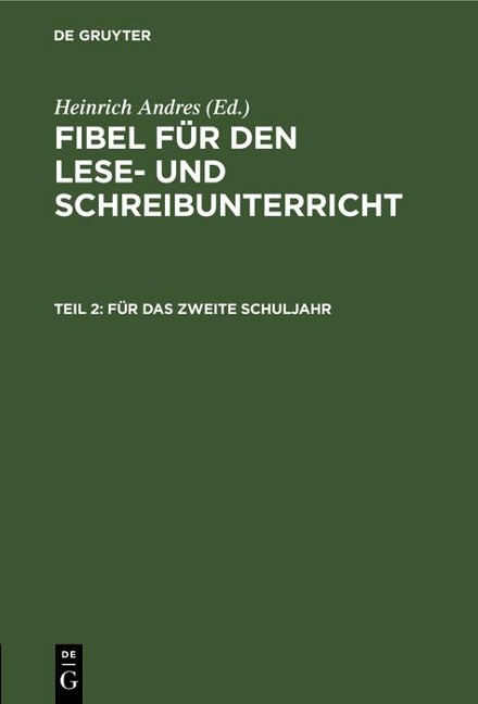 Für das zweite Schuljahr - 