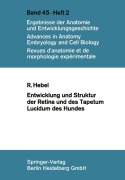 Cover-Bild zum Titel 'Entwicklung und Struktur der Retina und des Tapetum lucidum des Hundes' von 'R. Hebel'