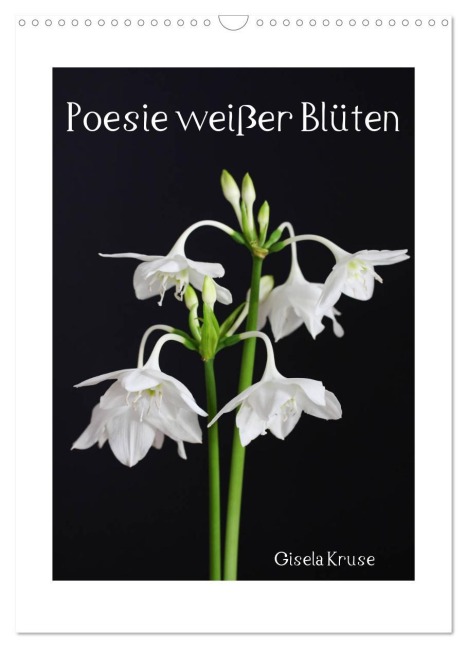 Poesie weißer Blüten (Wandkalender 2026 DIN A3 hoch), CALVENDO Monatskalender - Gisela Kruse