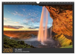 Island - Die schönsten Wasserfälle (Wandkalender 2026 DIN A3 quer), CALVENDO Monatskalender - Thomas Schnitzler Naturfotografie