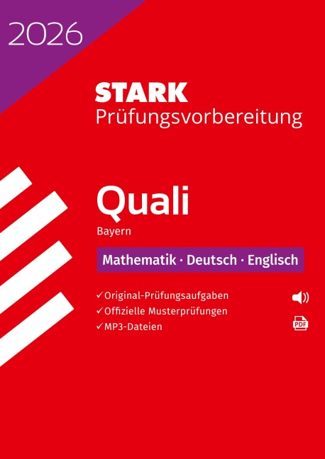 STARK Mathematik, Deutsch, Englisch 9. Klasse - Quali Mittelschule 2026 Bayern - Prüfungsvorbereitung - 