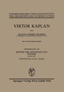 Cover-Bild zum Titel 'Viktor Kaplan' von 'Viktor Kaplan, Alfred Lechner'