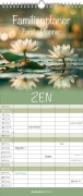 Familienplaner Zen 2026 - Familien-Timer 19,5x45 cm - 5 Spalten - Wand-Planer - viel Platz für Eintragungen - Familienkalender - Alpha Edition - 