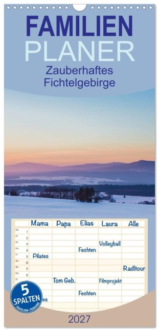 Familienplaner 2027 - Zauberhaftes Fichtelgebirge mit 5 Spalten (Wandkalender, 21 x 45 cm) CALVENDO - Christian Radl