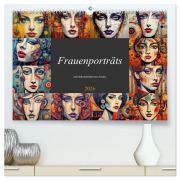 Frauenporträts mit dekonstruktivem Ansatz (hochwertiger Premium Wandkalender 2026 DIN A2 quer), Kunstdruck in Hochglanz - Werner Braun