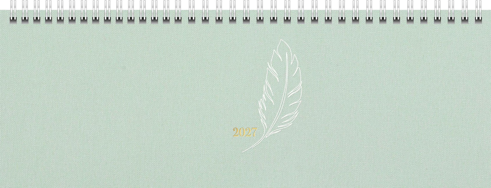 rido/idé 7036331007 Querterminbuch Premium Young Line 2027 "Feather" 297×105 mm, Textil - 