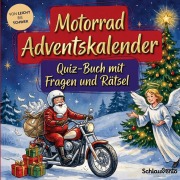 Cover-Bild zum Titel 'Motorradfahrer-Adventskalender: Quiz-Buch mit Fragen und Rätsel' von 'Schlauvento Interactive'