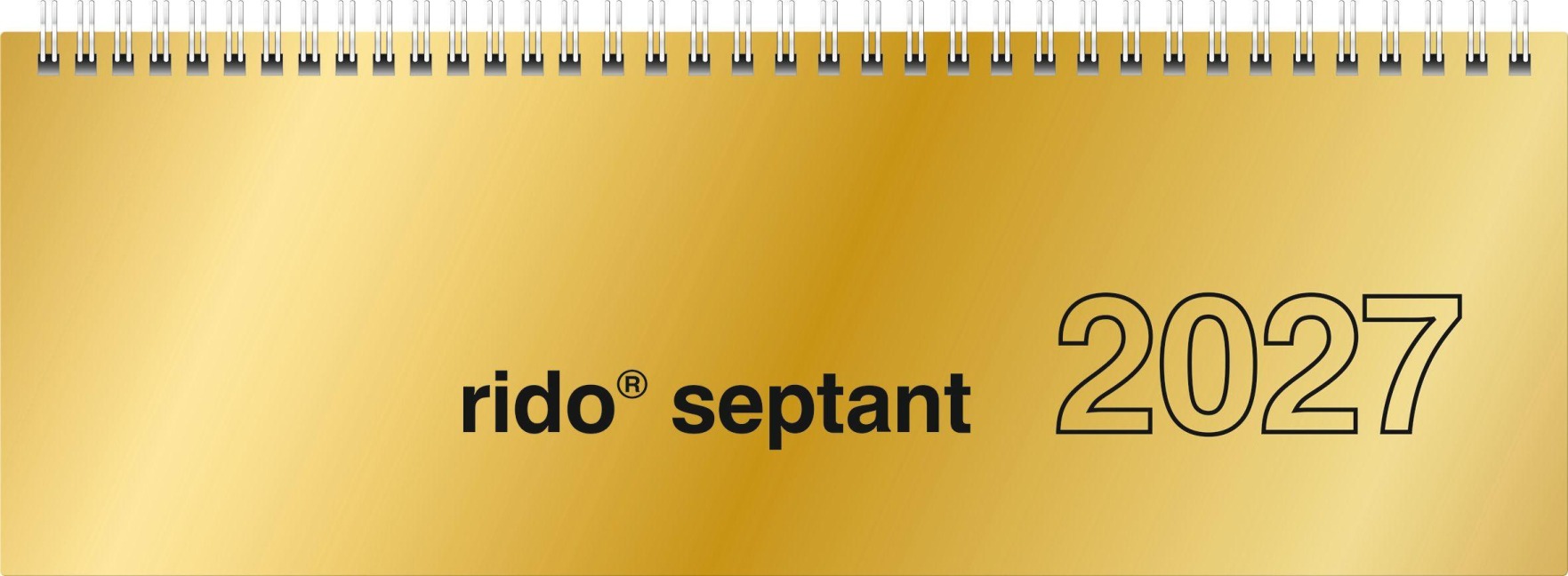 rido/idé 7036121917 Querterminbuch Mod. septant 2027 305×105 mm, Karton, gold - 