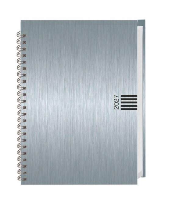 Wochen-Cheftimer A5, Alu silber 2027 - 