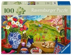 Cover-Bild zum Titel 'Erwachsenenpuzzle 100 XL-Teile - Blick aus dem Fenster' von ''