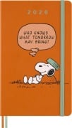 Moleskine 12 Monate Peanuts Snoopy Tomorrow Wochen Notizkalender 2026, L/A5, 1 Wo = 1 Seite, fester Einband, Kadmiumorange - 