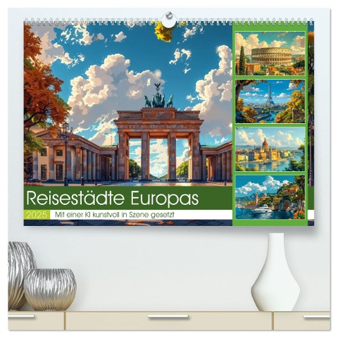 Reisestädte Europas (hochwertiger Premium Wandkalender 2025 DIN A2 quer), Kunstdruck in Hochglanz - Steffen Gierok-Latniak