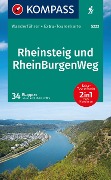KOMPASS Wanderführer Rheinsteig RheinBurgenWeg, 34 Etappen mit Extra-Tourenkarte - Silvia und Thilo Behla