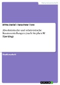 Cover-Bild zum Titel 'Absolutistische und relativistische Raumvorstellungen (nach Stephen W. Hawking)' von 'Britta Daniel, Hans-Peter Tonn'