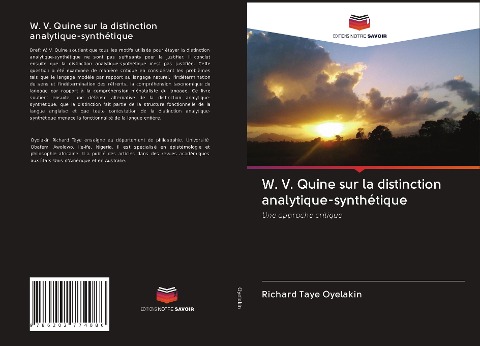 W. V. Quine sur la distinction analytique-synthétique - Richard Taye Oyelakin