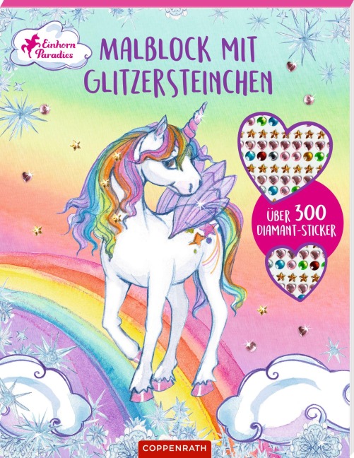 Malblock mit Glitzersteinchen - 