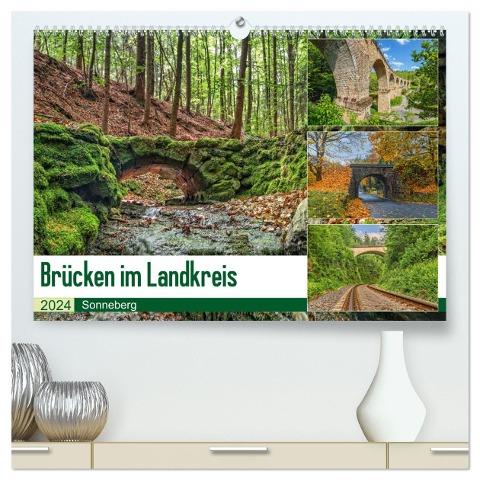 Brücken des Landkreises Sonneberg (hochwertiger Premium Wandkalender 2024 DIN A2 quer), Kunstdruck in Hochglanz - HeschFoto HeschFoto