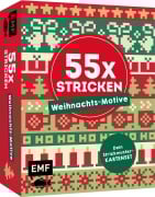 Cover-Bild zum Titel '55 x stricken - Weihnachts-Motive: Deine Strickmustersammlung als Kartenset' von 'Marisa Nöldeke'