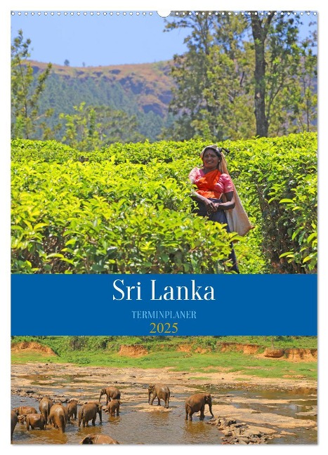 Sri Lanka - Terminplaner (Wandkalender 2025 DIN A2 hoch), CALVENDO Monatskalender - Denise Graupner