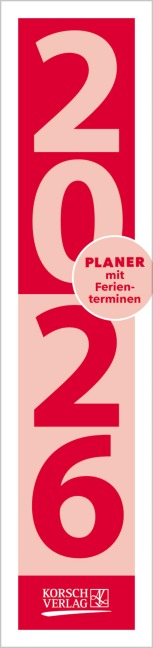 Streifenplaner Compact Rot 2026 - 
