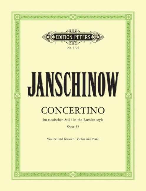 Concertino im russischen Stil op. 35 - Alexej Janschinow