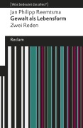 Cover-Bild zum Titel 'Gewalt als Lebensform' von 'Jan Philipp Reemtsma'