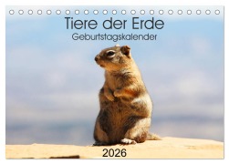 Cover-Bild zum Titel 'Tiere der Erde Geburtstagskalender (Tischkalender 2026 DIN A5 quer), CALVENDO Monatskalender' von 'Denise Graupner'
