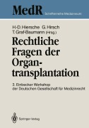 Cover-Bild zum Titel 'Rechtliche Fragen der Organtransplantation' von ''