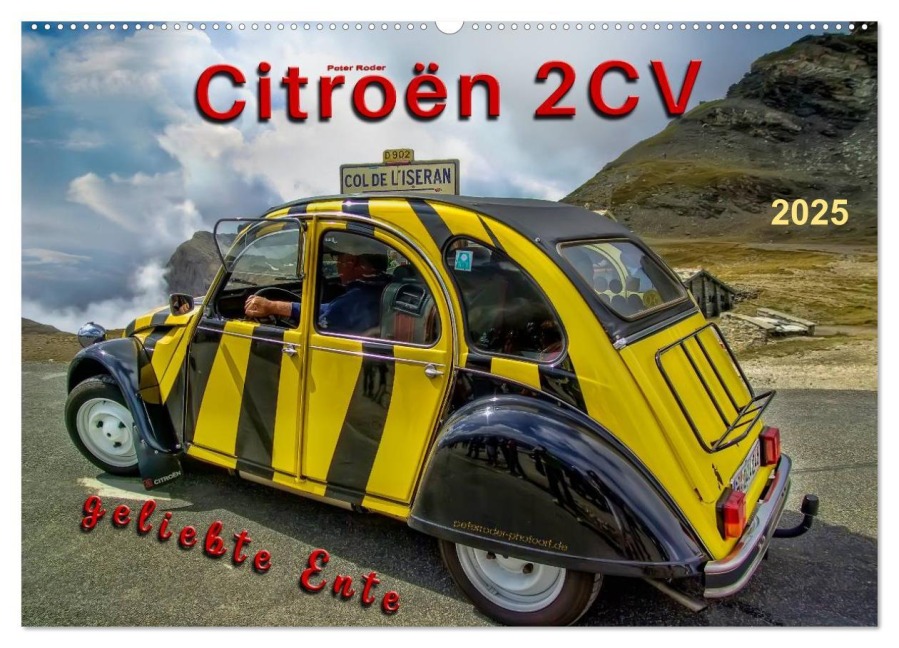 Citroën 2CV - geliebte Ente (Wandkalender 2025 DIN A2 quer), CALVENDO Monatskalender - Peter Roder