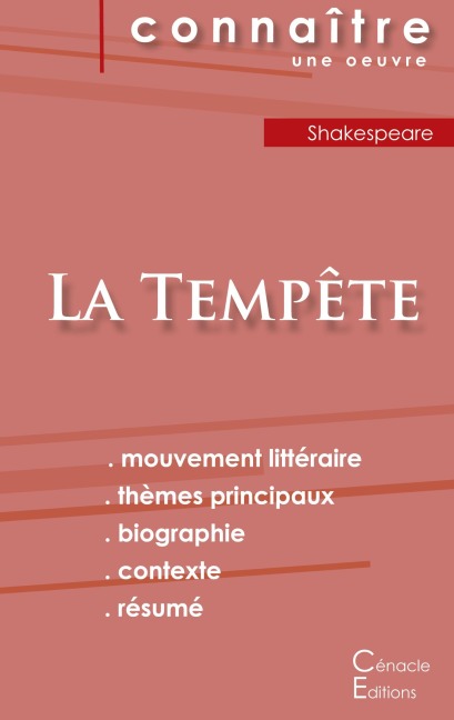 Fiche de lecture La Tempête de William Shakespeare (analyse littéraire de référence et résumé complet) - William Shakespeare