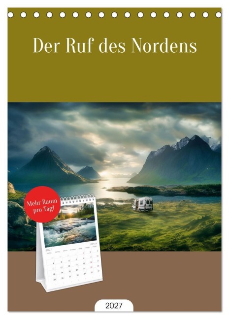 Tischplaner 2027 - Der Ruf des Nordens (A5 Tischkalender zum Aufstellen) CALVENDO - Simone Wunderlich