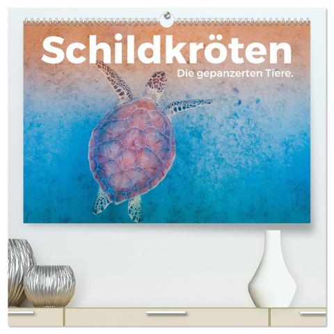 Schildkröten - Die gepanzerten Tiere. (hochwertiger Premium Wandkalender 2024 DIN A2 quer), Kunstdruck in Hochglanz - M. Scott