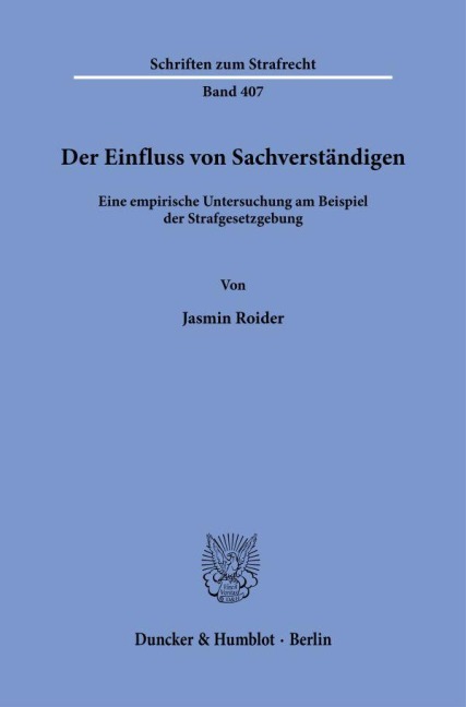 Der Einfluss von Sachverständigen. - Jasmin Roider