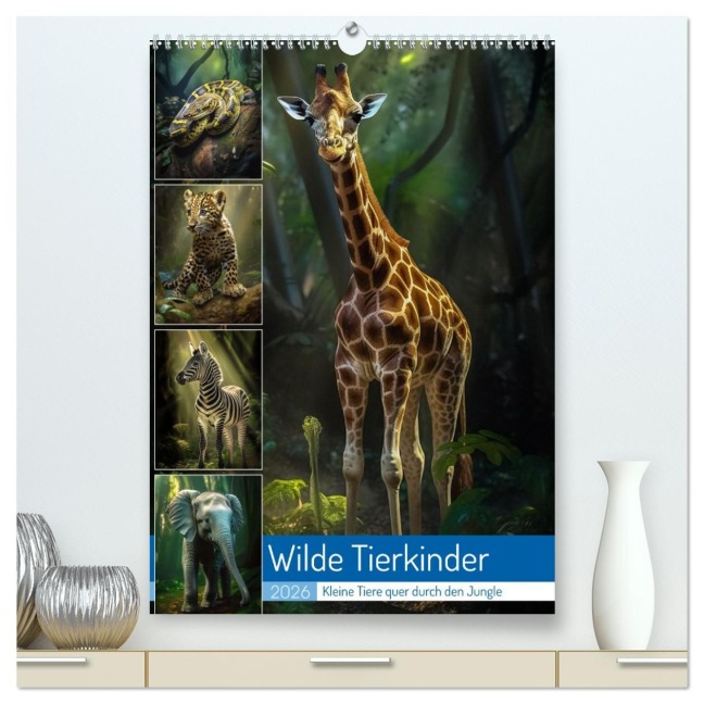 Wilde Tierkinder (hochwertiger Premium Wandkalender 2026 DIN A2 hoch), Kunstdruck in Hochglanz - Steffen Gierok-Latniak