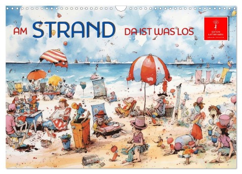 Am Strand da ist was los (Wandkalender 2025 DIN A3 quer), CALVENDO Monatskalender - Peter Roder