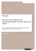 Cover-Bild zum Titel 'Wie löst Gustav Radbruch das Spannungsverhältnis zwischen Recht und Moral?' von 'Tilman Graf'