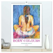 Cover-Bild zum Titel 'Body Colours - Farbenprächtige Aktmalerei (hochwertiger Premium Wandkalender 2026 DIN A2 hoch), Kunstdruck in Hochglanz' von 'Michaela Schimmack'