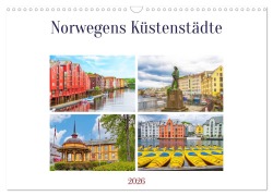 Cover-Bild zum Titel 'Norwegens Küstenstädte (Wandkalender 2026 DIN A3 quer), CALVENDO Monatskalender' von 'Nina Schwarze'