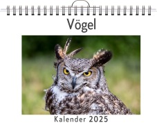 Cover-Bild zum Titel 'Vögel - (Wandkalender 2025, Kalender DIN A4 quer, Monatskalender im Querformat mit Kalendarium, das perfekte Geschenk)' von 'Leah Schwarz'