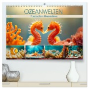 Cover-Bild zum Titel 'OZEANWELTEN Faszination Meerestiere (hochwertiger Premium Wandkalender 2026 DIN A2 quer), Kunstdruck in Hochglanz' von 'Melanie Viola'
