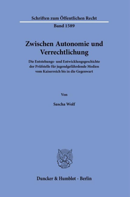 Zwischen Autonomie und Verrechtlichung - Sascha Wolf