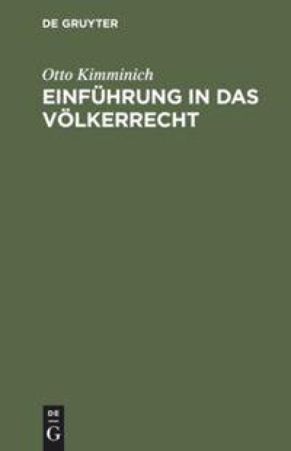 Einführung in das Völkerrecht - Otto Kimminich