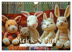 Cover-Bild zum Titel 'Strick-Safari - Gestrickte Tiere zum Verlieben (Wandkalender 2026 DIN A4 quer), CALVENDO Monatskalender' von 'Rupert Kowalski'
