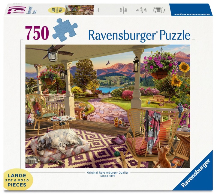Erwachsenenpuzzle 750 Large Pieces - Entspannung auf der Veranda - 