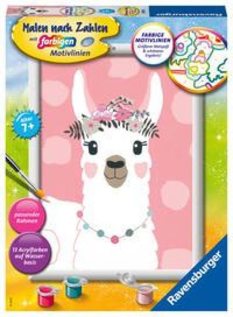 Ravensburger Malen nach Zahlen 28514 - No Drama Lama - Kinder ab 7 Jahren - 