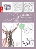 Cover-Bild zum Titel '100 Zeichentechniken' von 'Monika Reiter, Dieter Schlautmann'