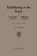 Einführung in die Statik - Fritz Chmelka, Ernst Melan