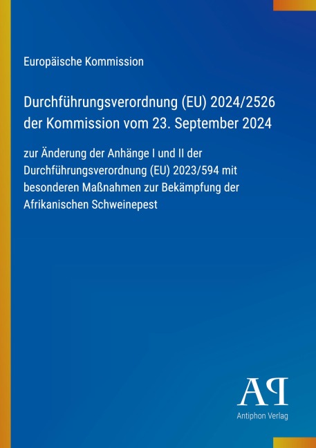 Durchführungsverordnung (EU) 2024/2526 der Kommission vom 23. September 2024 - Europäische Kommission